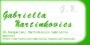 gabriella martinkovics business card
